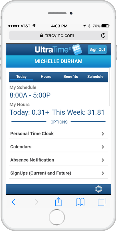 Example of Tracy Inc. Application